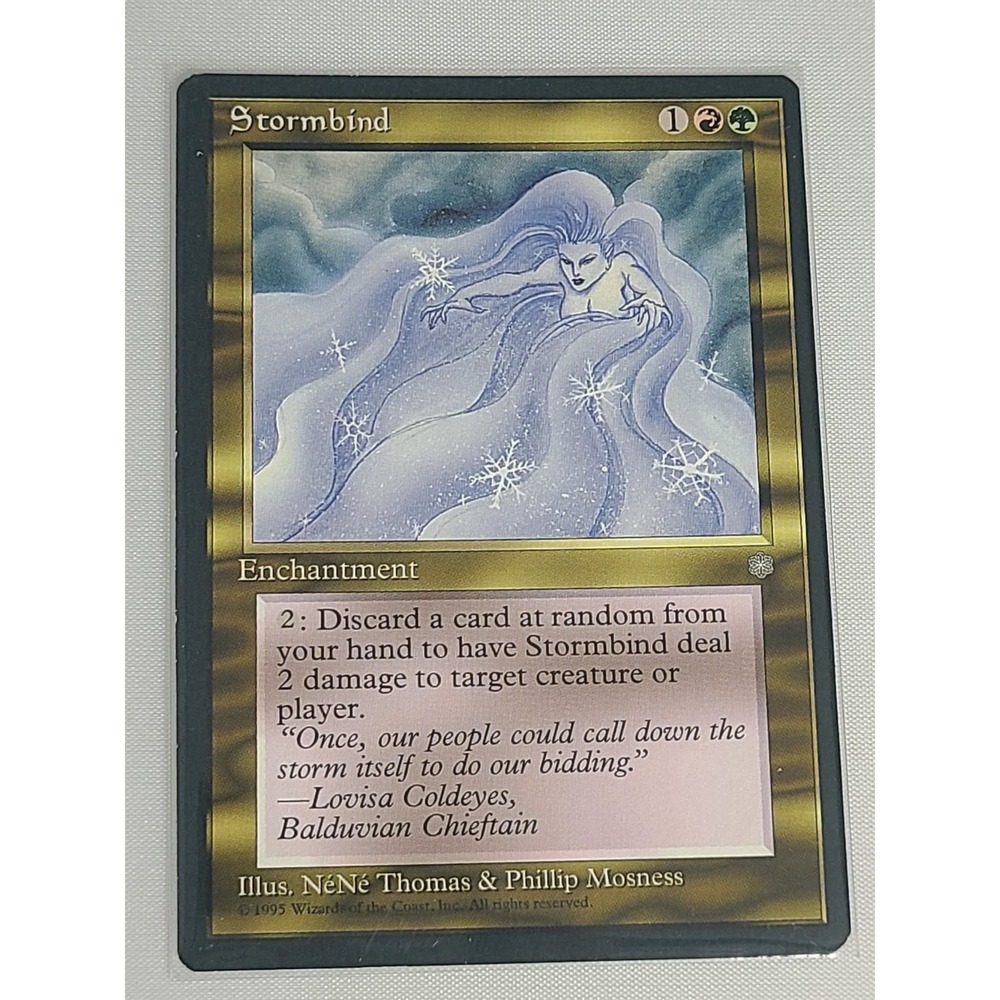Magic The Gathering Stormbind Ice Age 1995 Rare‎ MTG Enchantment Red Green Card